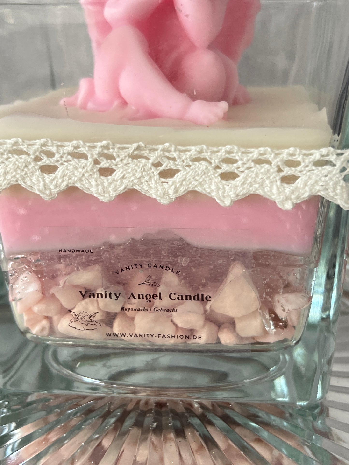 Vanity Angel Candle pink