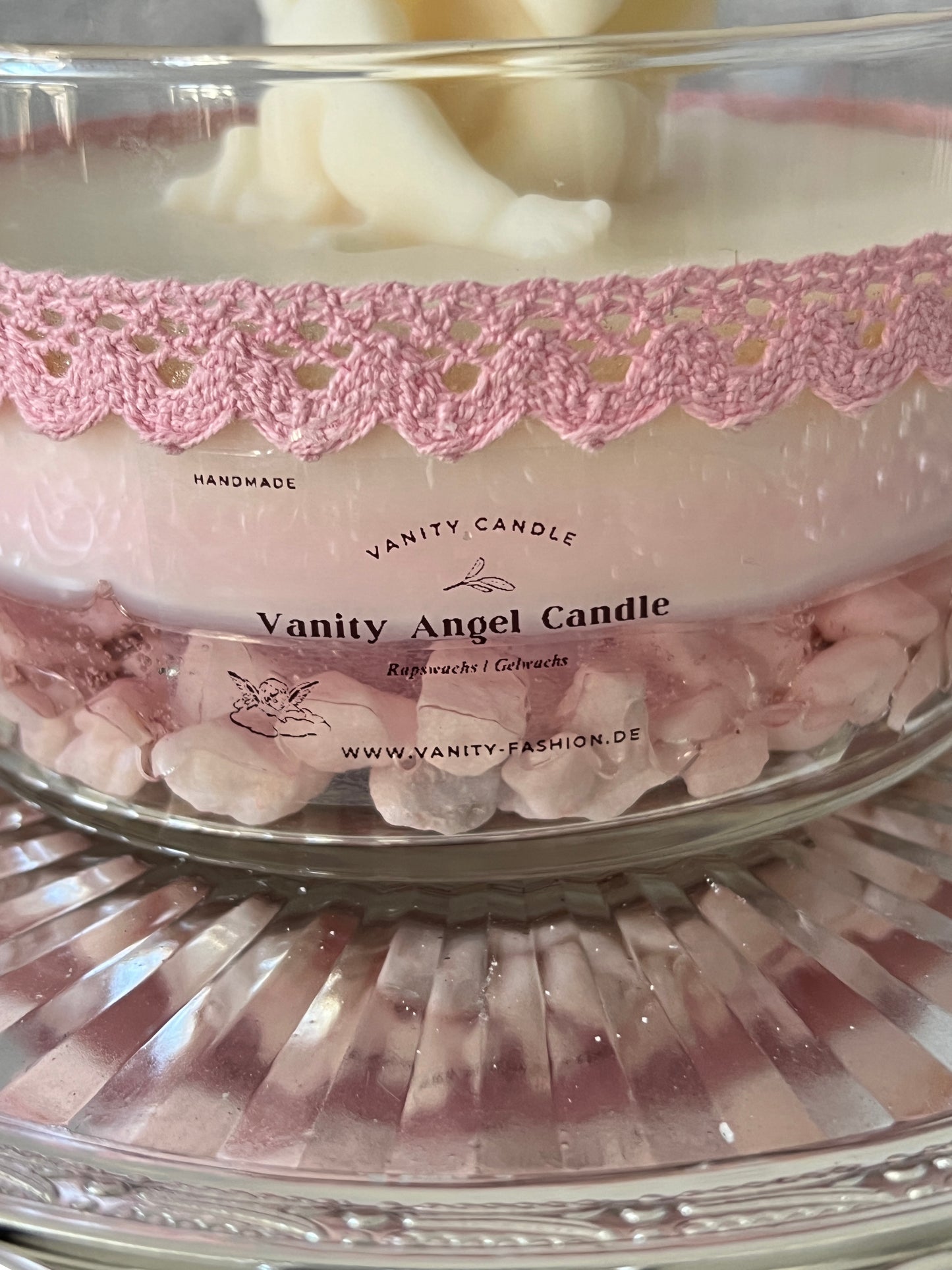 Vanity Angel Candle rosa