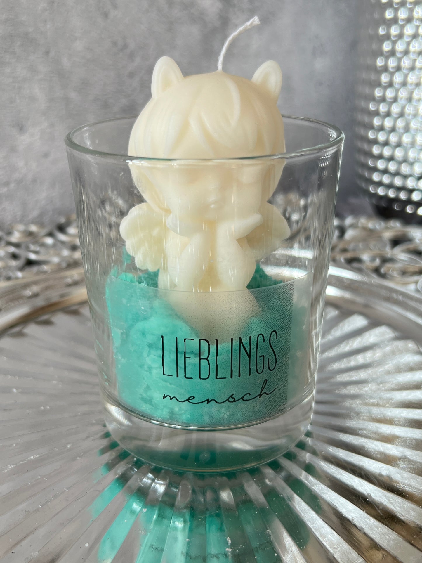 Personalisierte Schutzengel Kerze