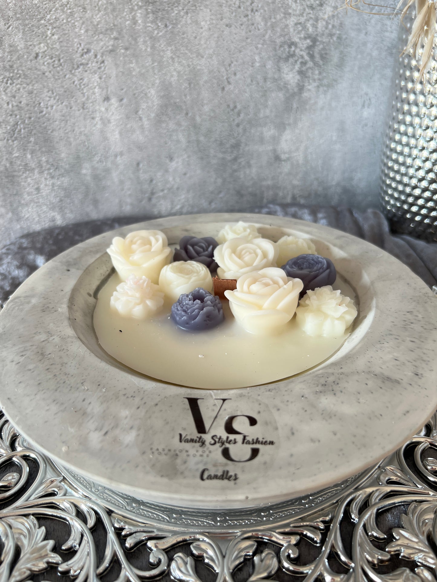 Keramik Kerzenschale groß