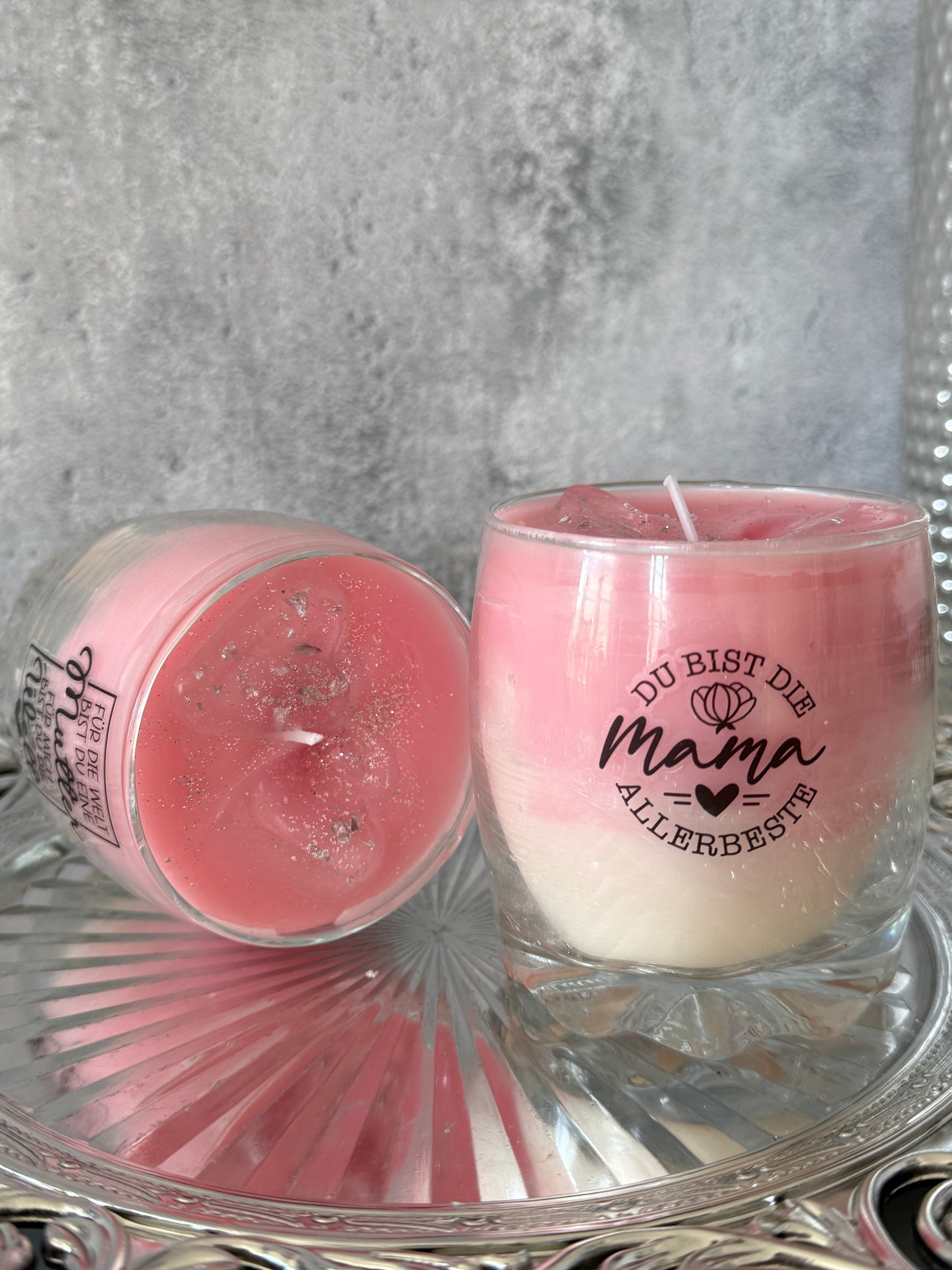 Sag' mit Kerze weiß pink Collection