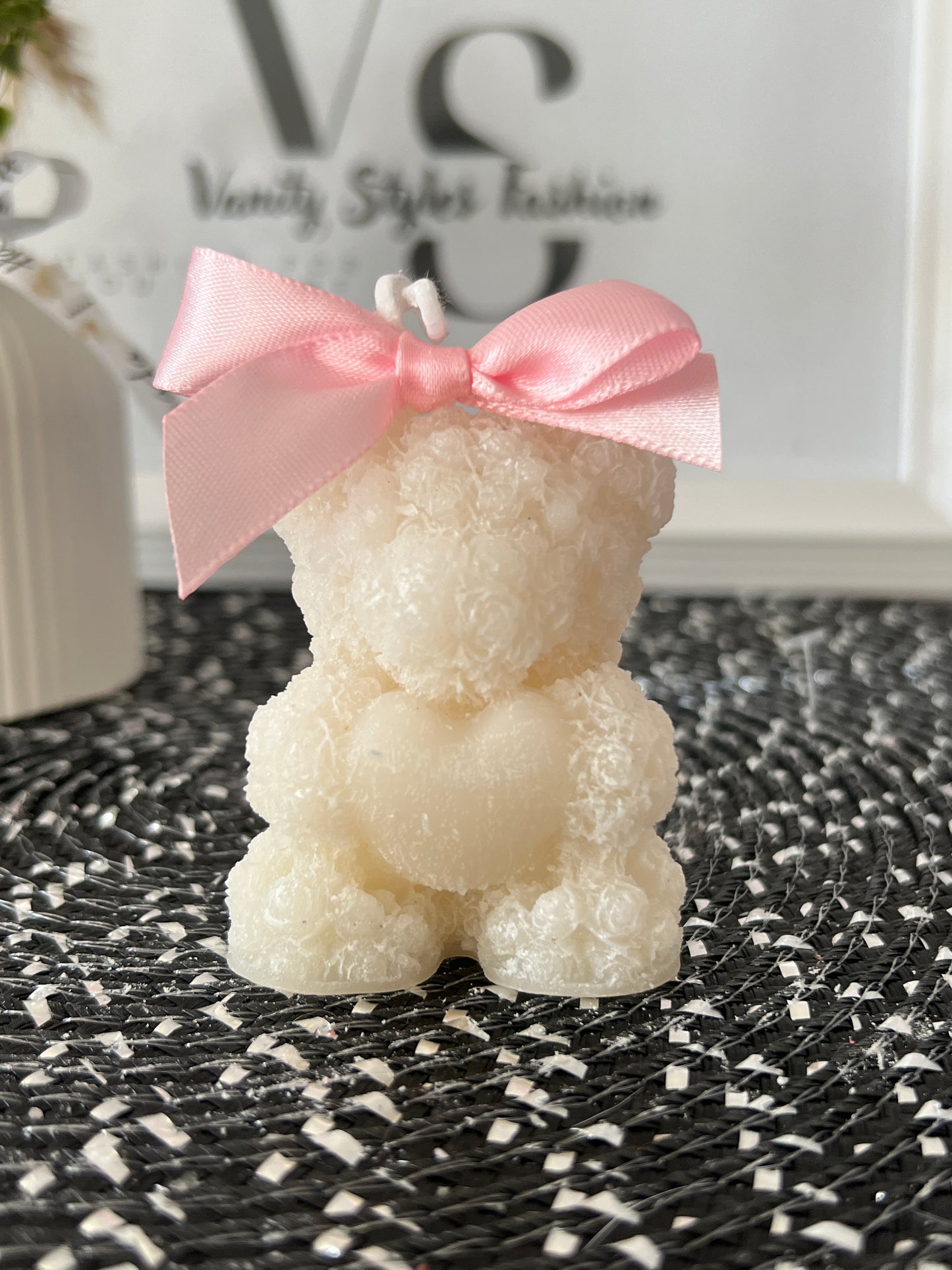 Rosenteddy Kerze klein