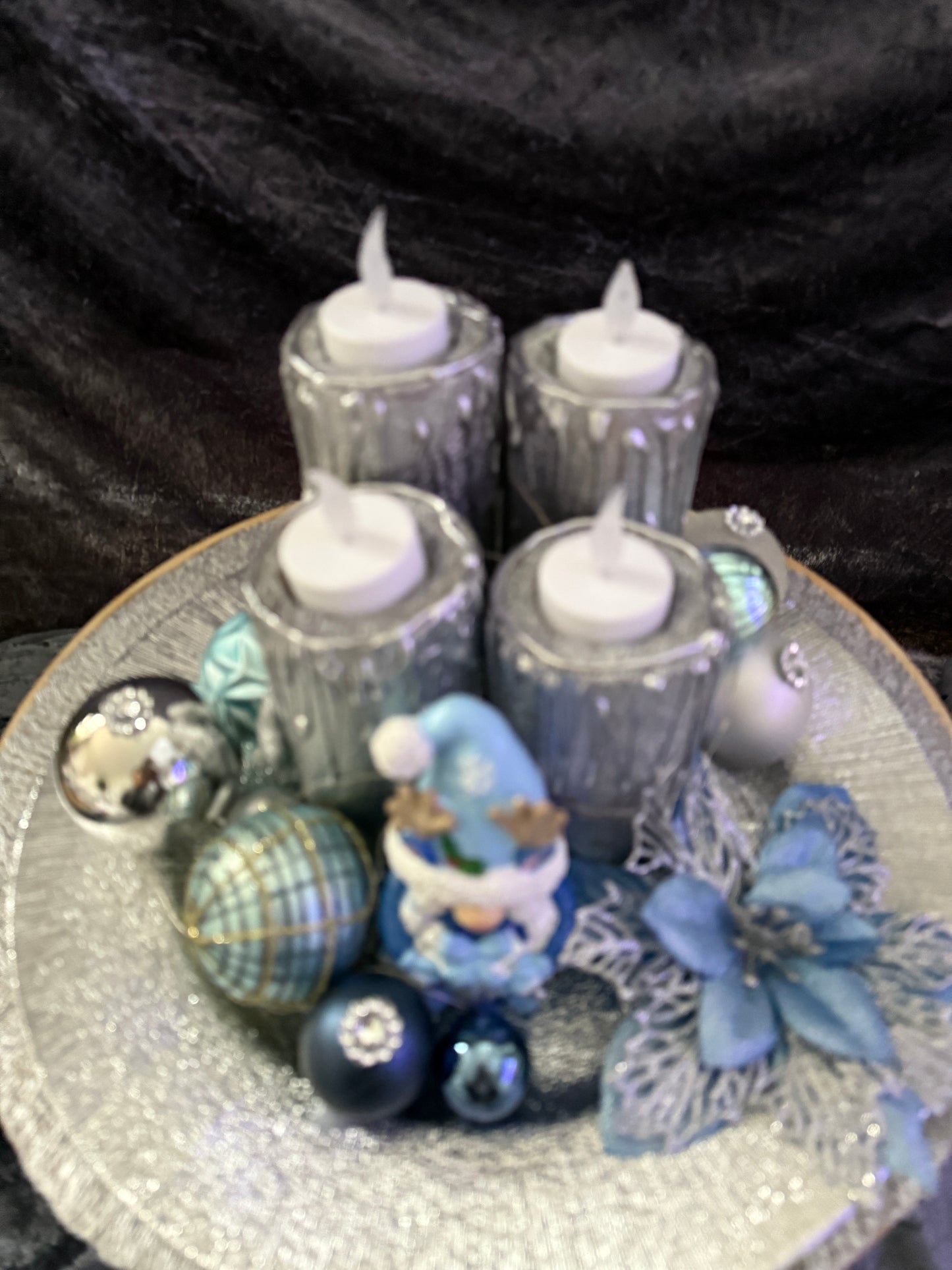 Adventskranz Wichtel rund