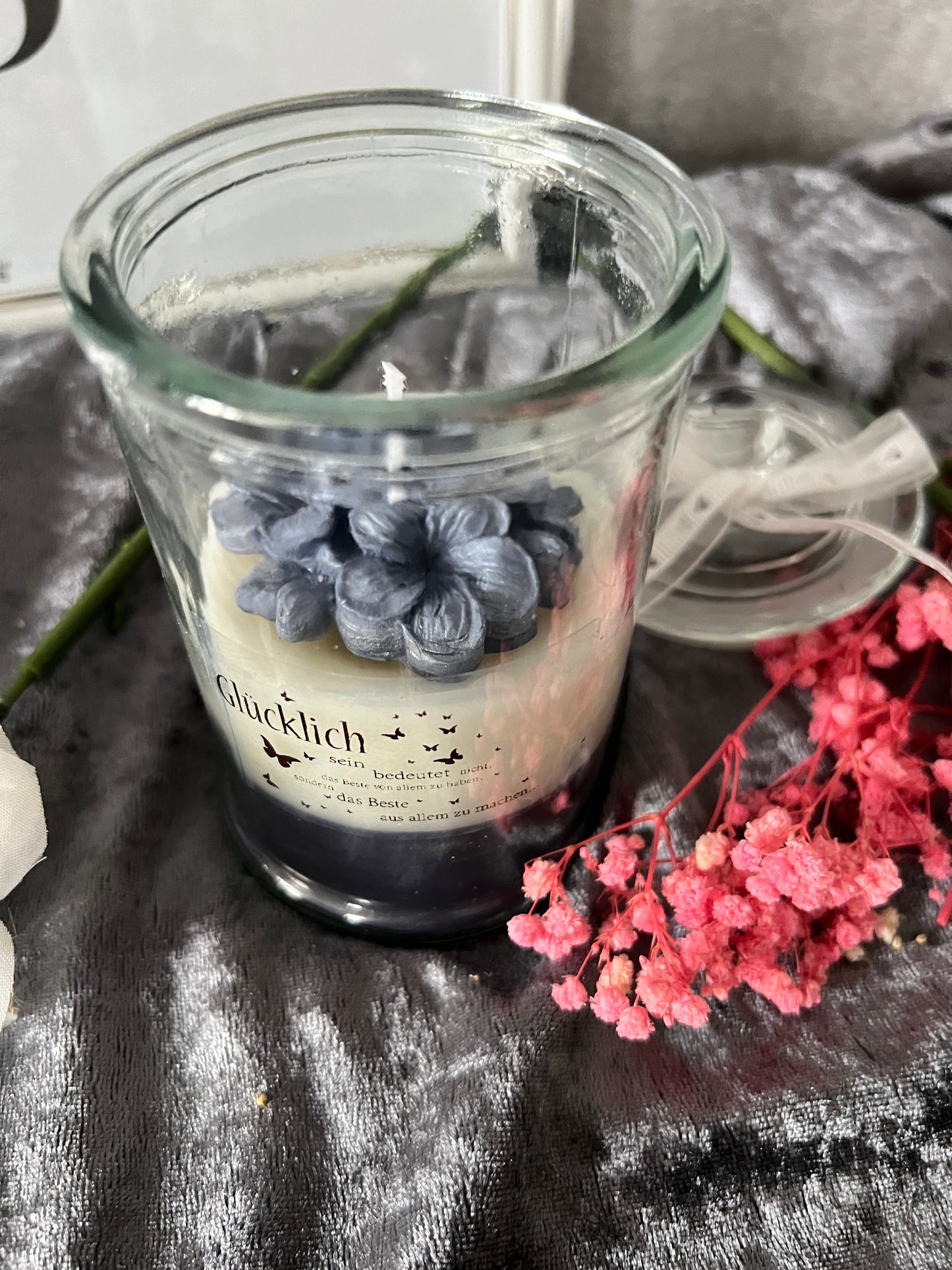 Luxury Rose Candle Glücklich