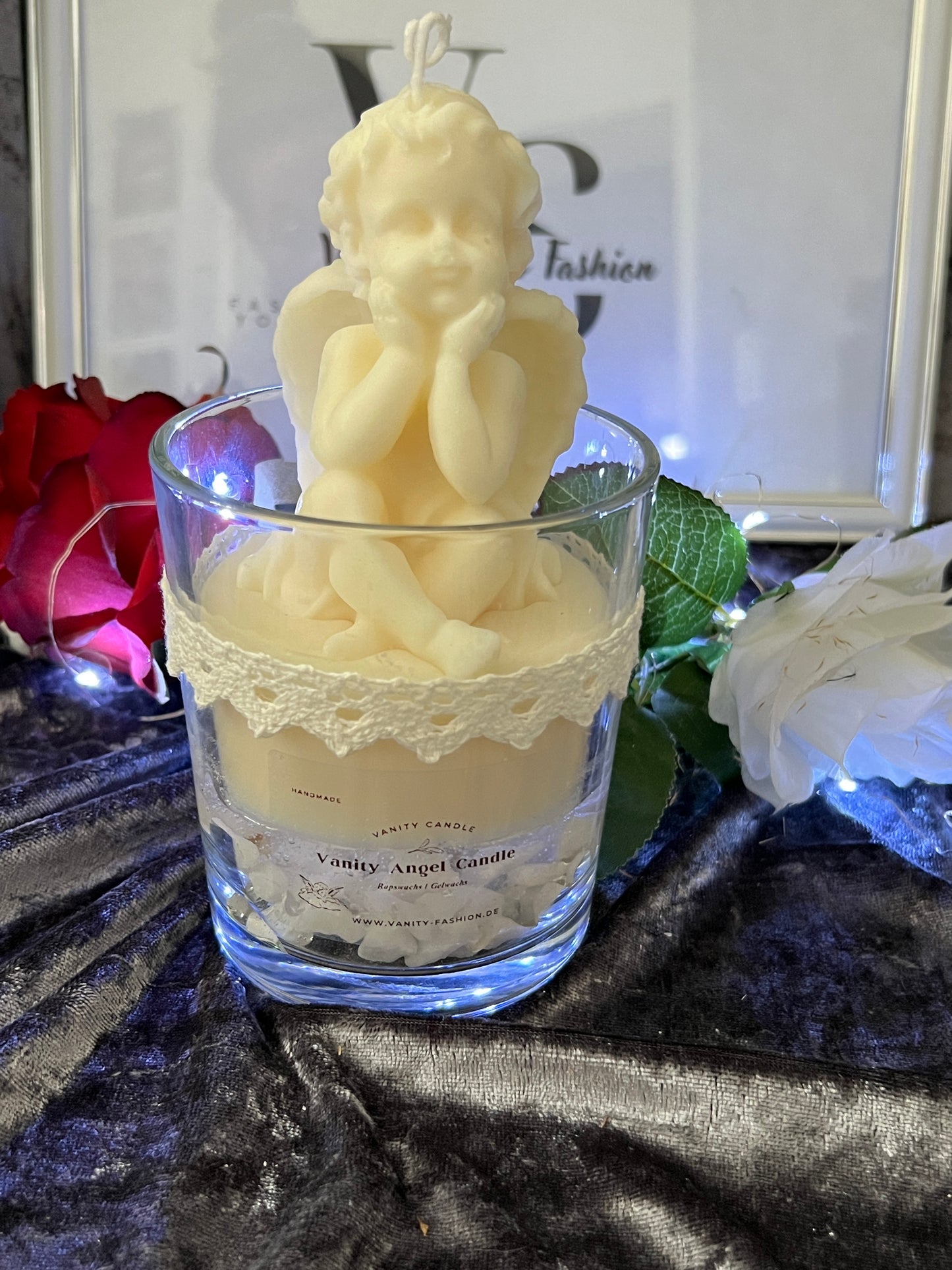 Vanity Angel Candle weiß Romance