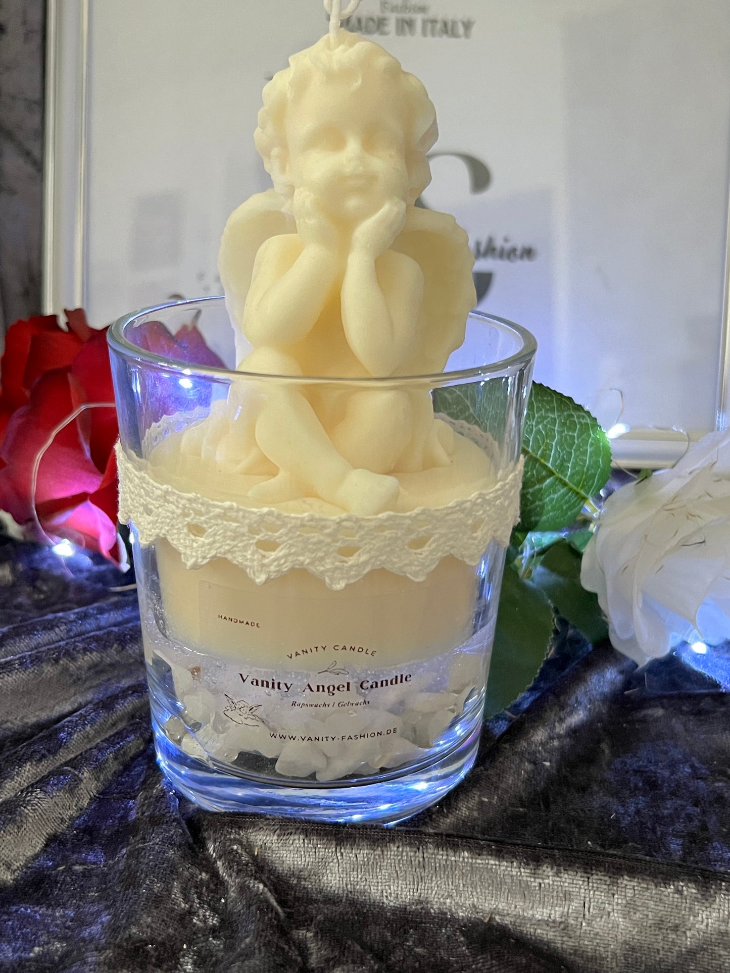 Vanity Angel Candle weiß Romance