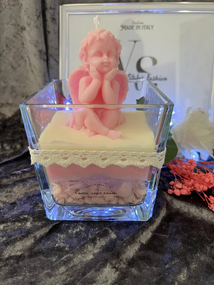 Vanity Angel Candle pink