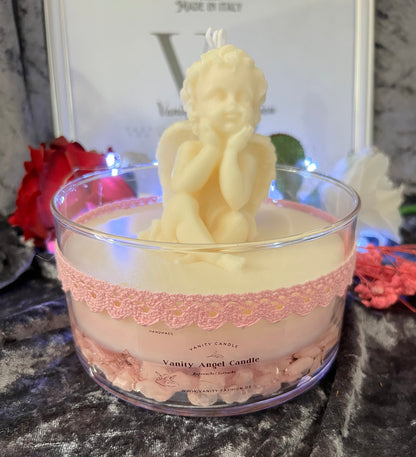 Vanity Angel Candle rosa