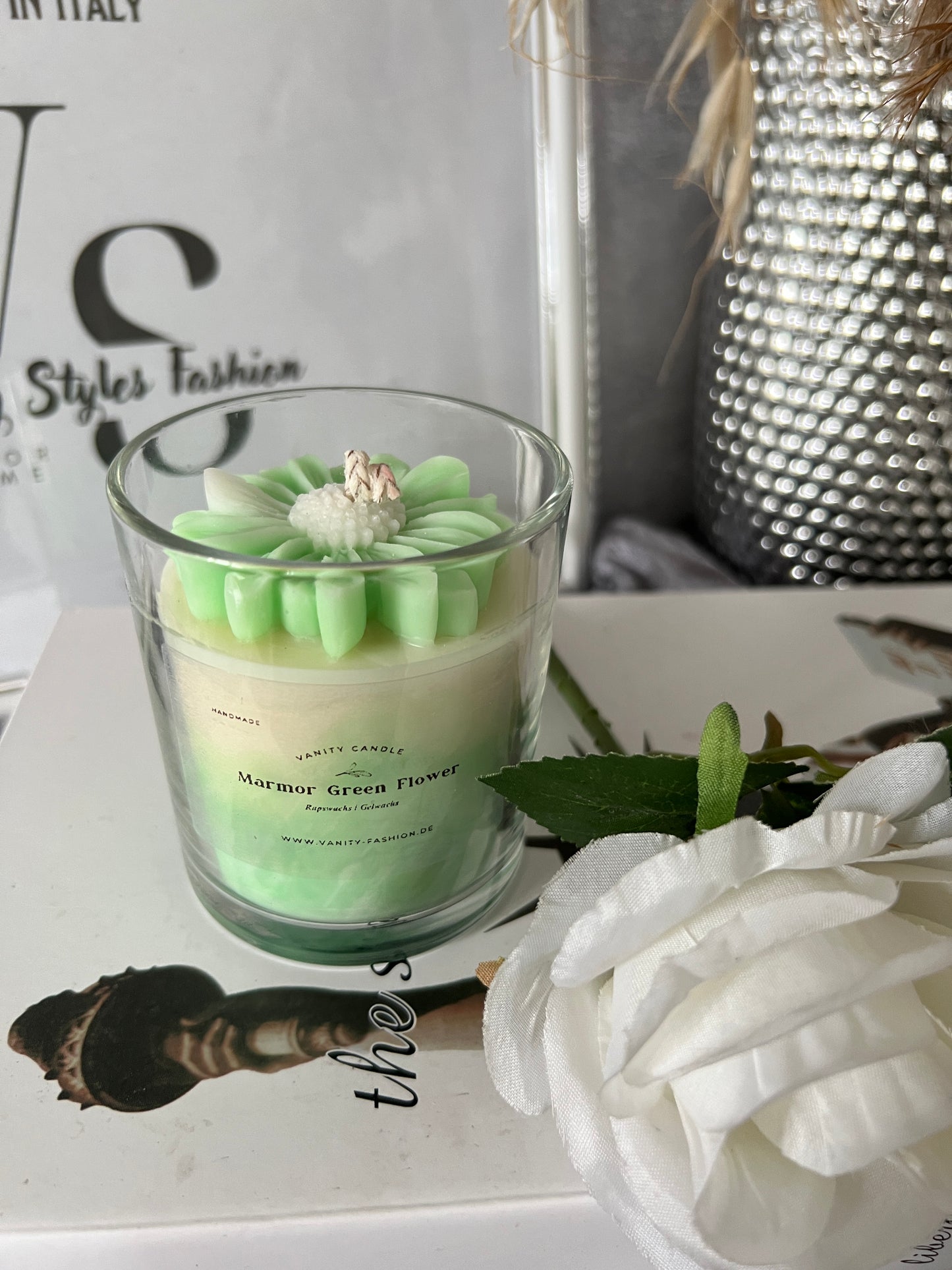 Marmor Flower Candle