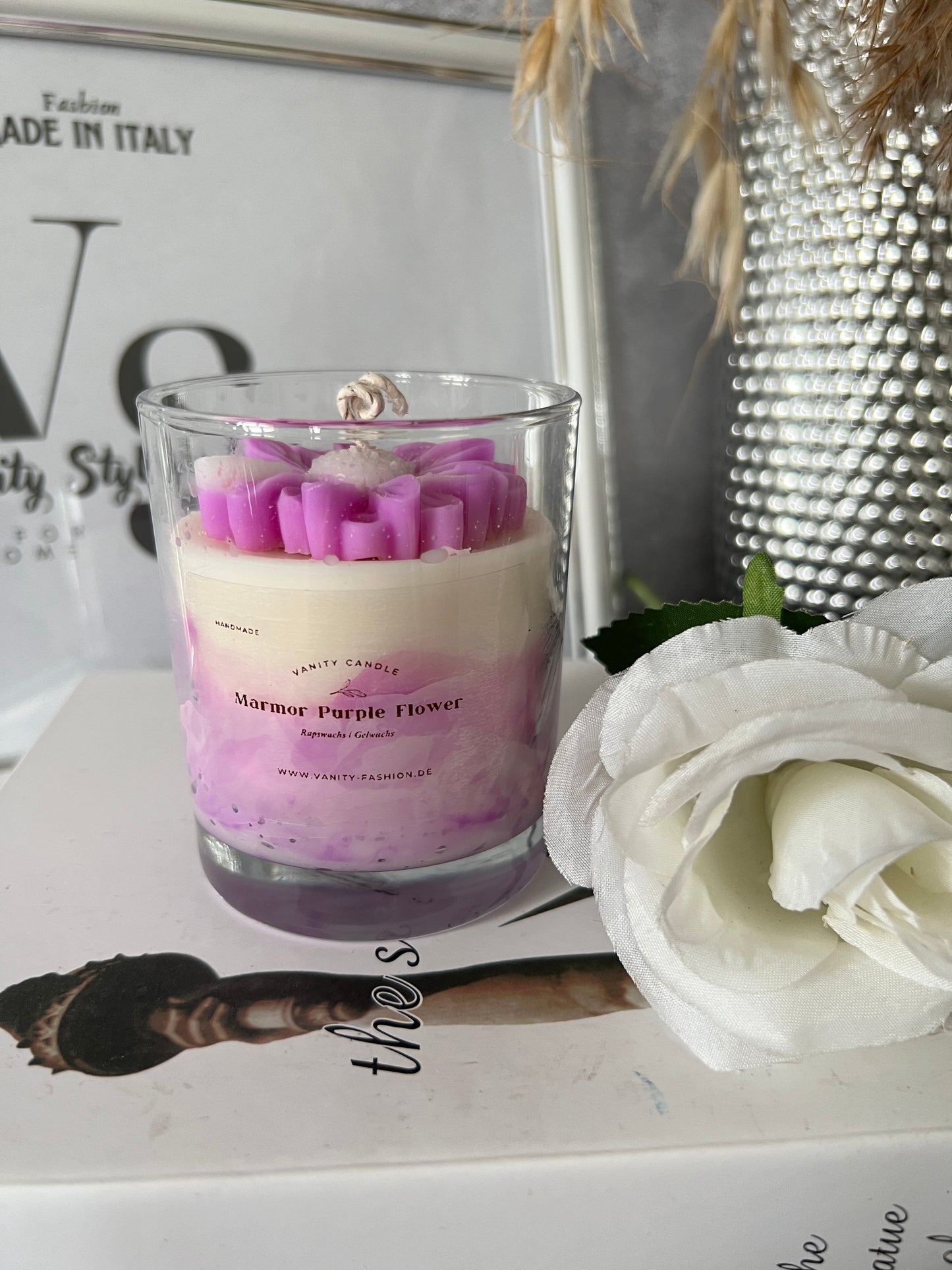 Marmor Flower Candle