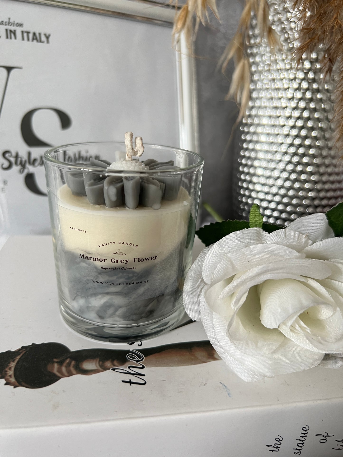 Marmor Flower Candle