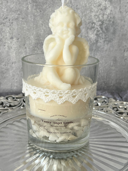 Vanity Angel Candle weiß Romance