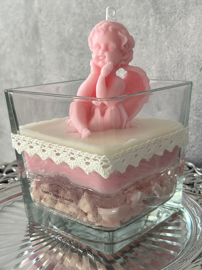 Vanity Angel Candle pink