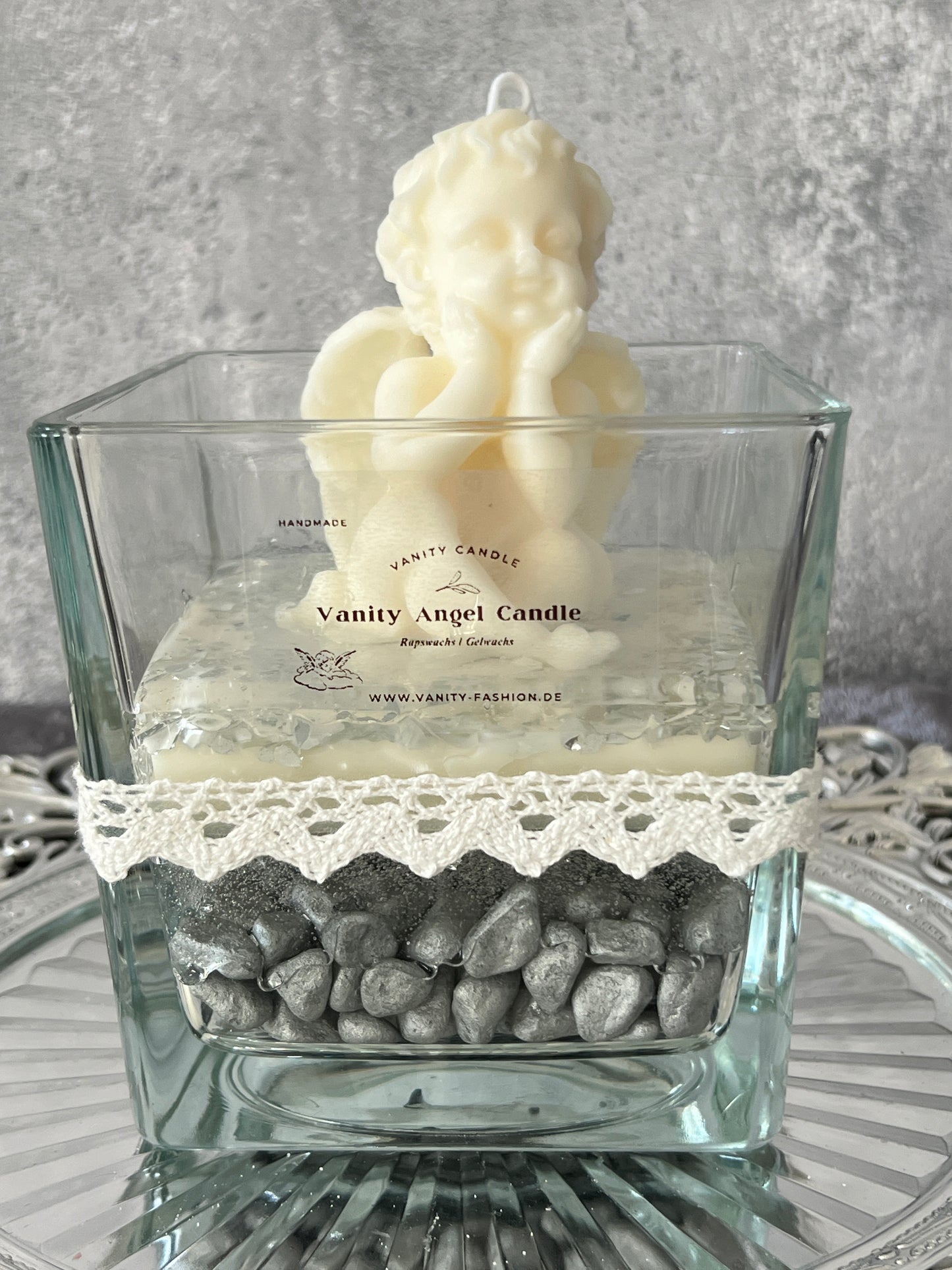 Vanity Angel Candle weiß grau