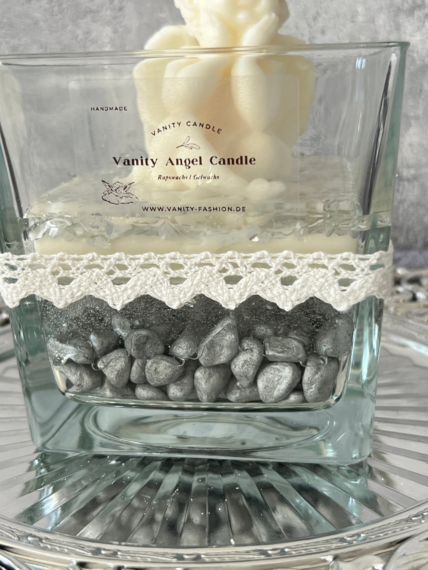 Vanity Angel Candle weiß grau
