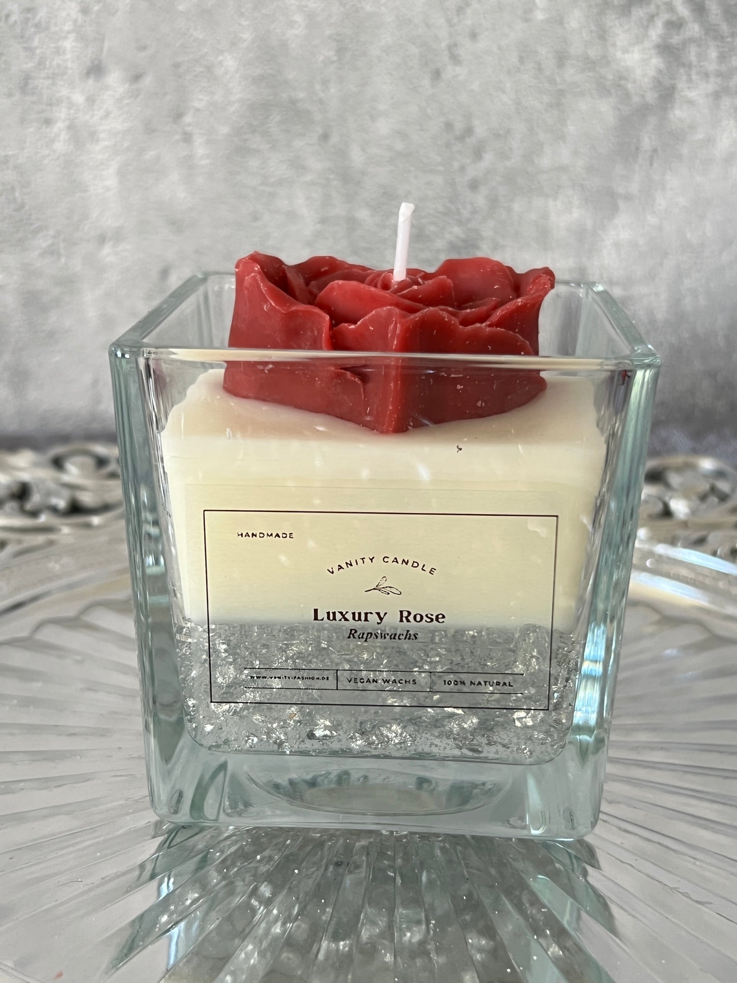Red Rose Cristal Candle