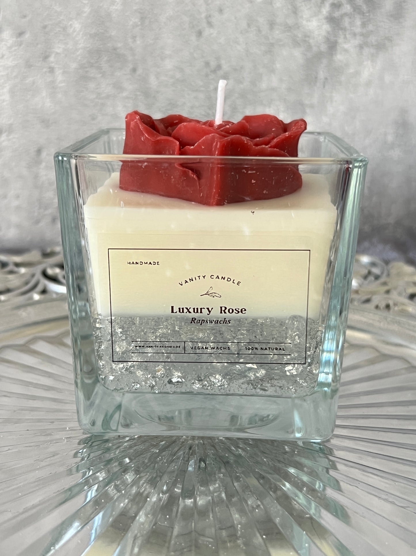 Red Rose Cristal Candle