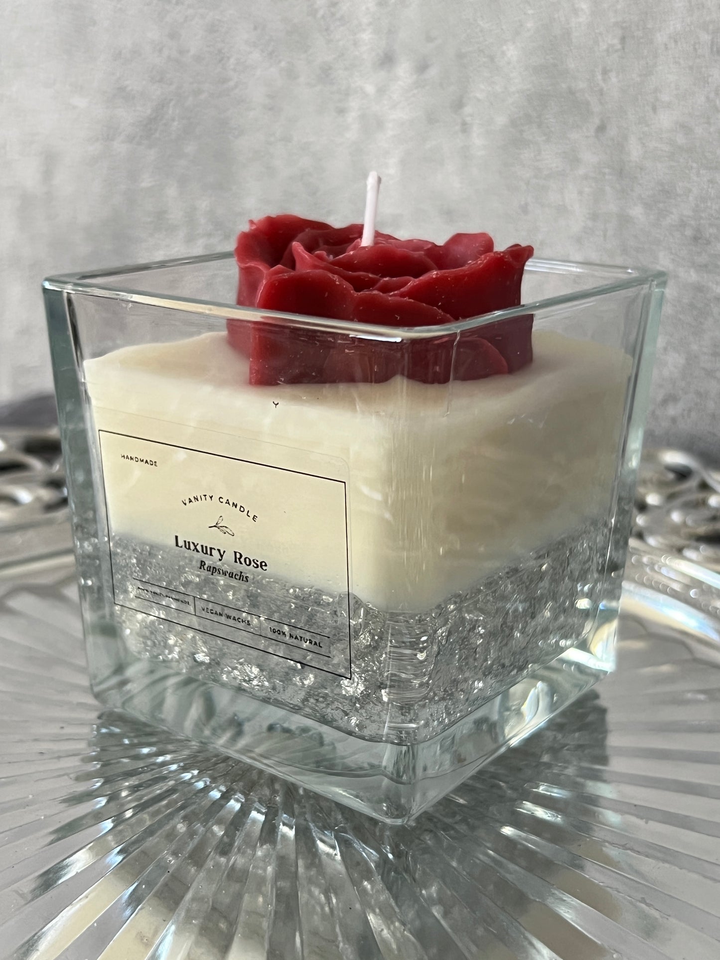 Red Rose Cristal Candle