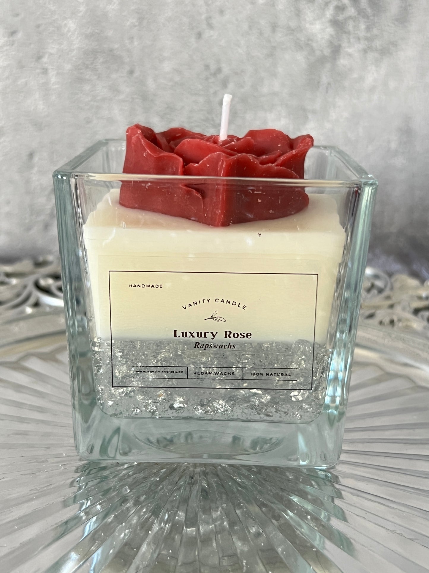 Red Rose Cristal Candle