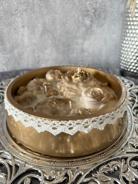 Golden Rose Garden Kerzenschale