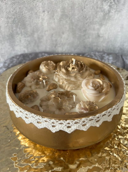 Golden Rose Garden Kerzenschale