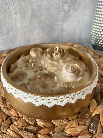 Golden Rose Garden Kerzenschale