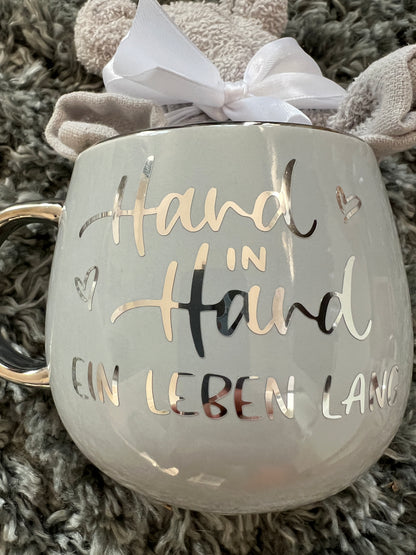 Tasse mit Spruch und Teddy