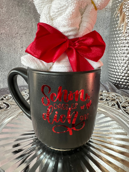 Tasse mit Spruch und Teddy