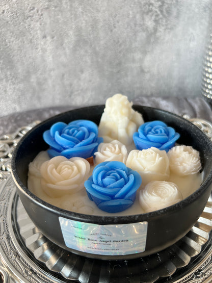 Schwarze Keramik Schale Red Rose Garden