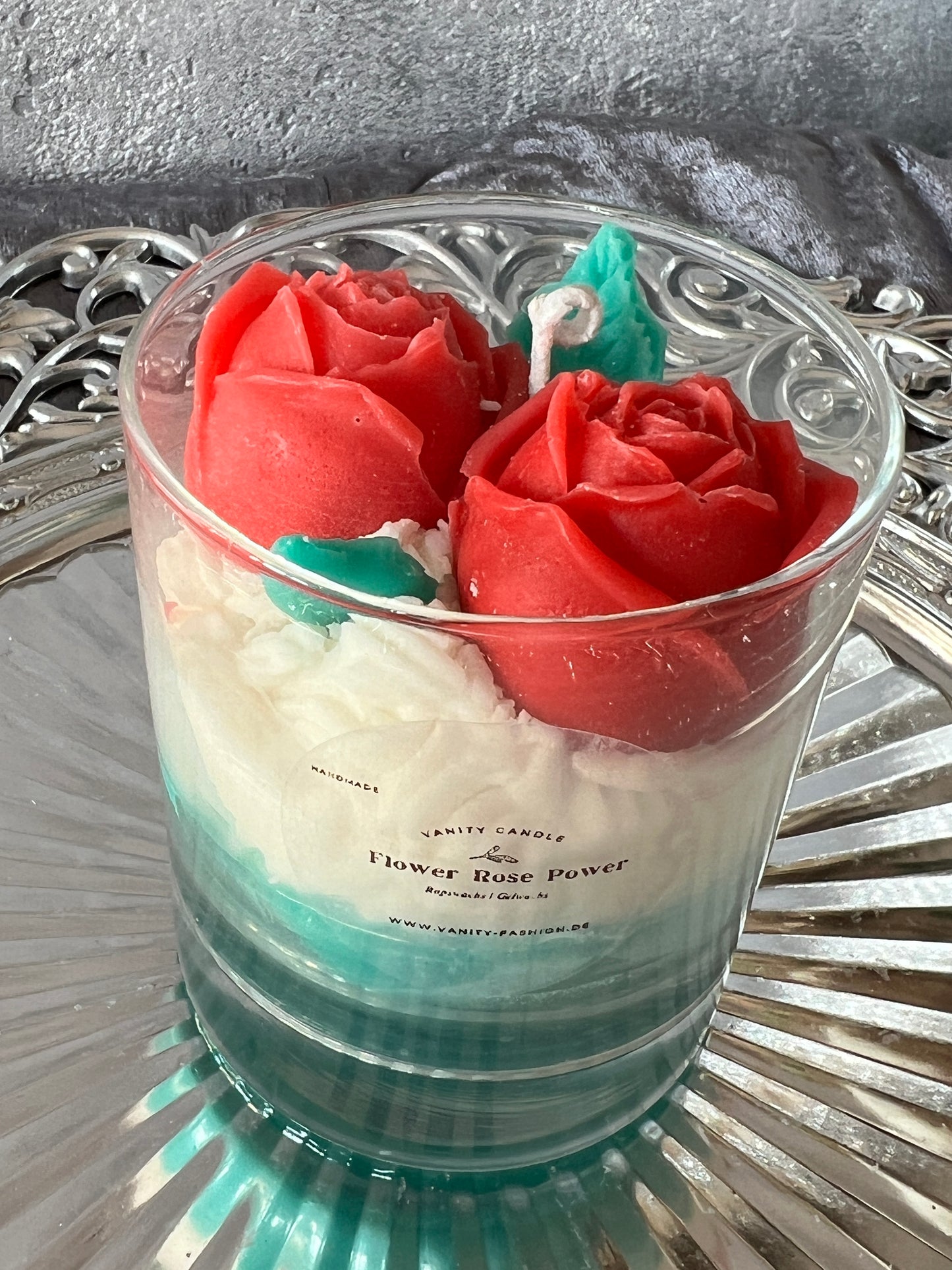 Flower Rose Power Candle
