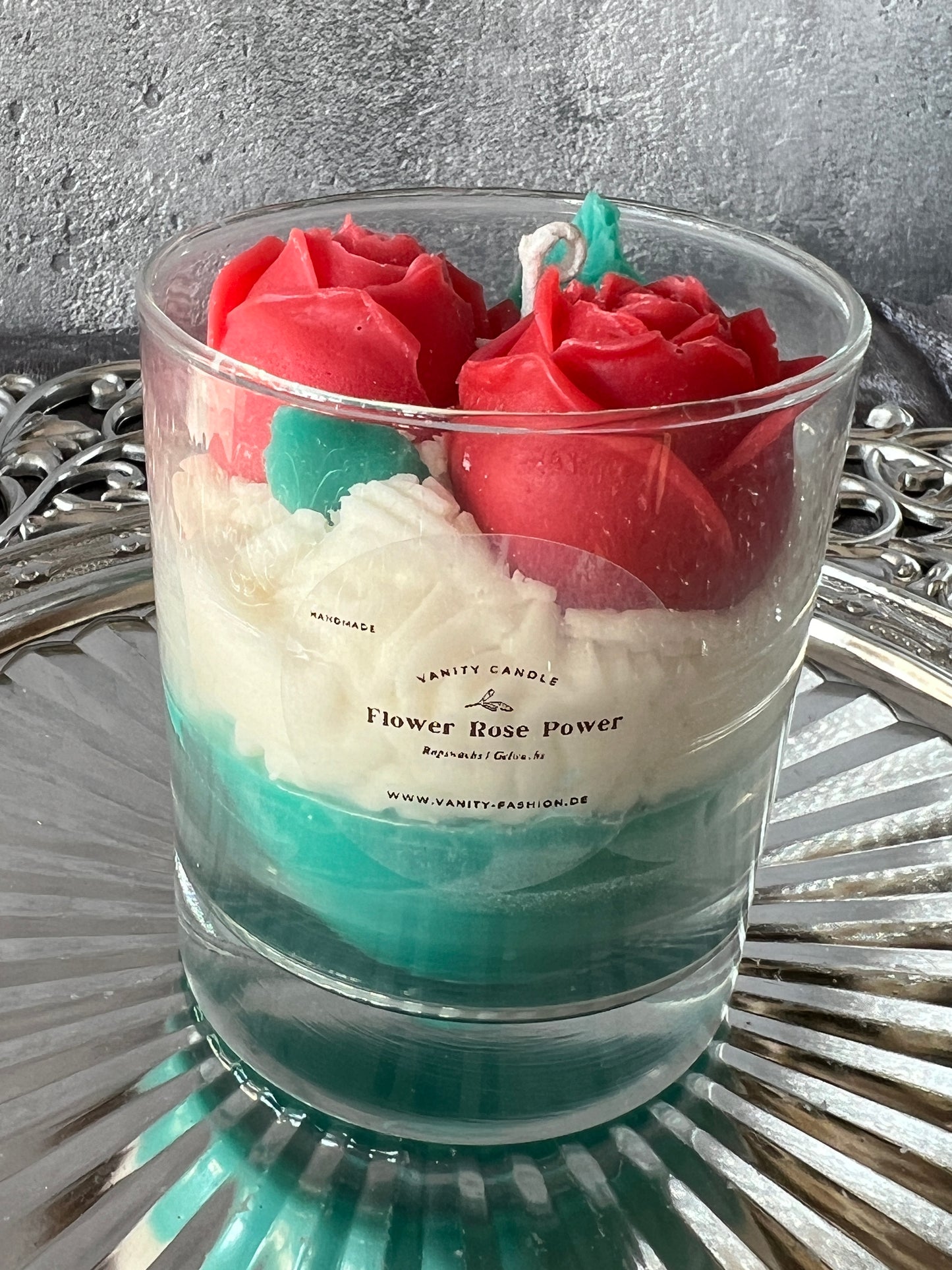 Flower Rose Power Candle