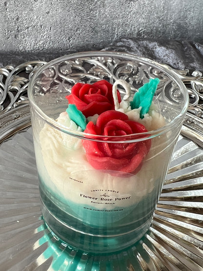 Flower Rose Power Candle