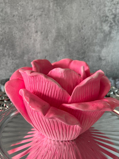 Keramik Kerzenrose groß