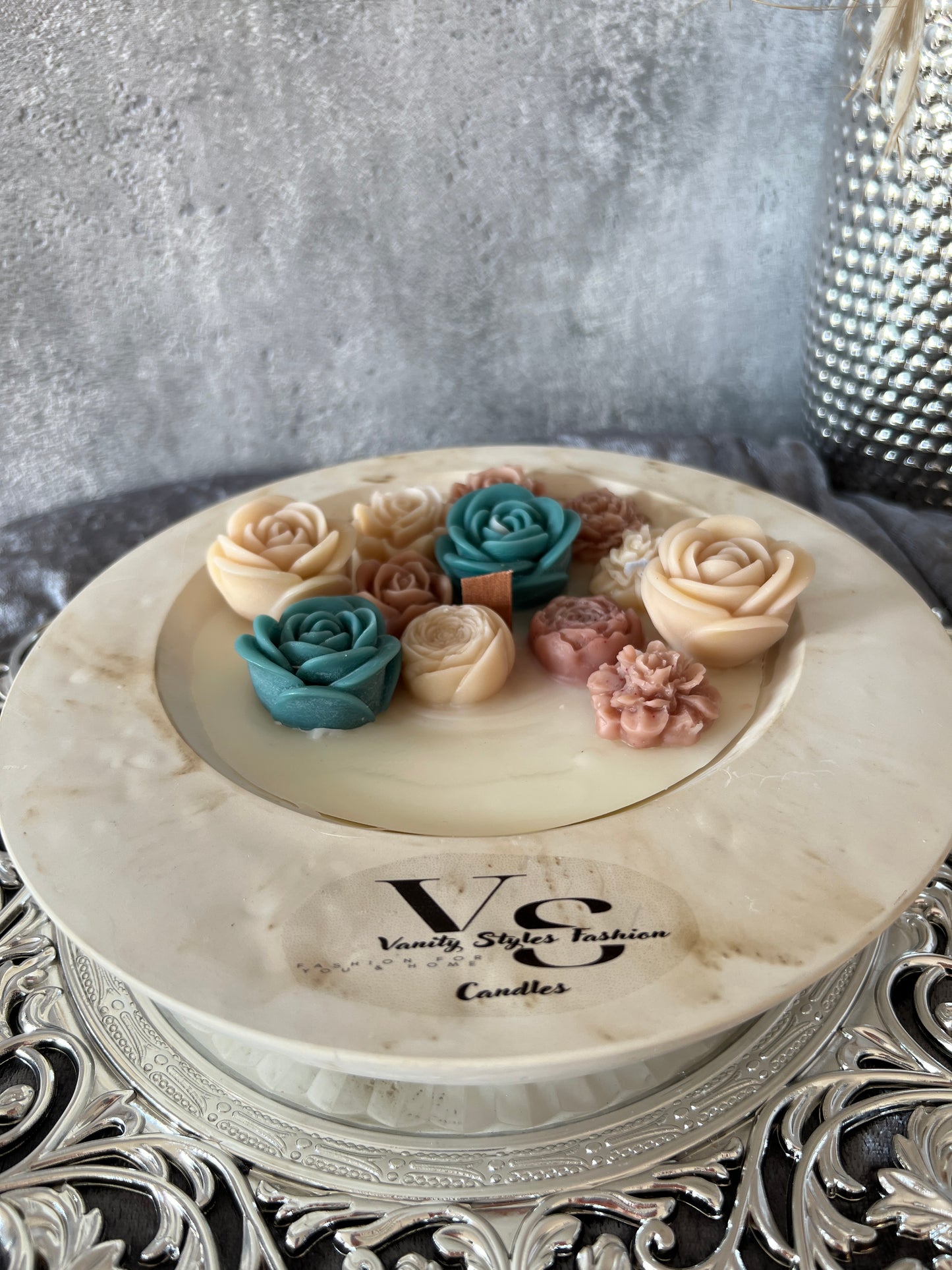 Keramik Kerzenschale groß