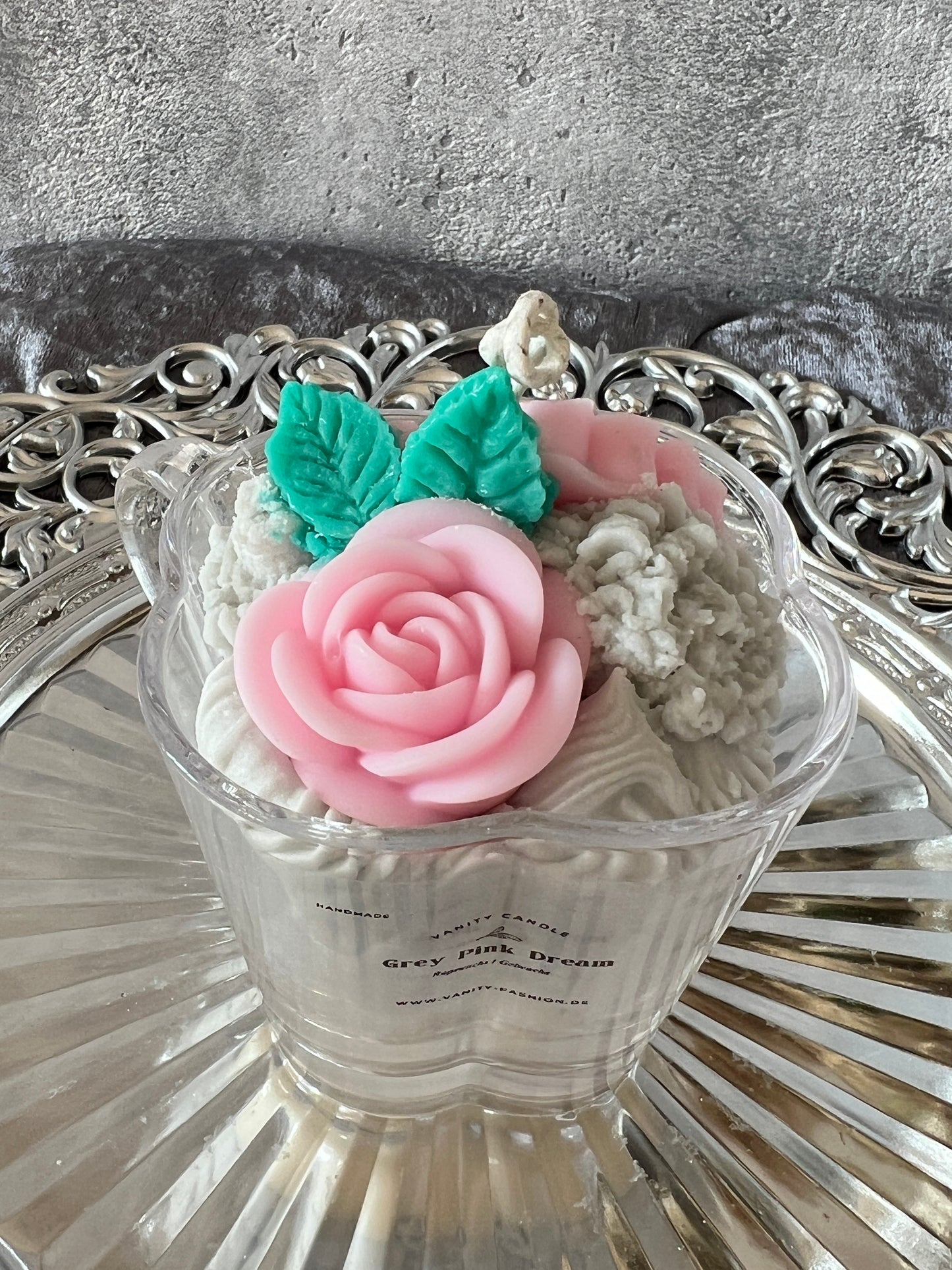 Blumenglas Flower Kerze