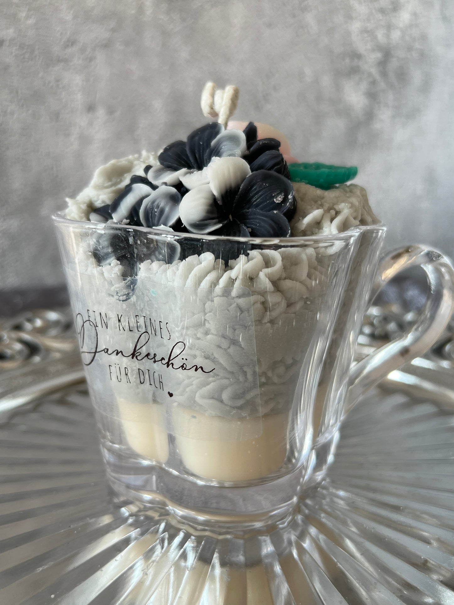 Blumenglas Flower Kerze