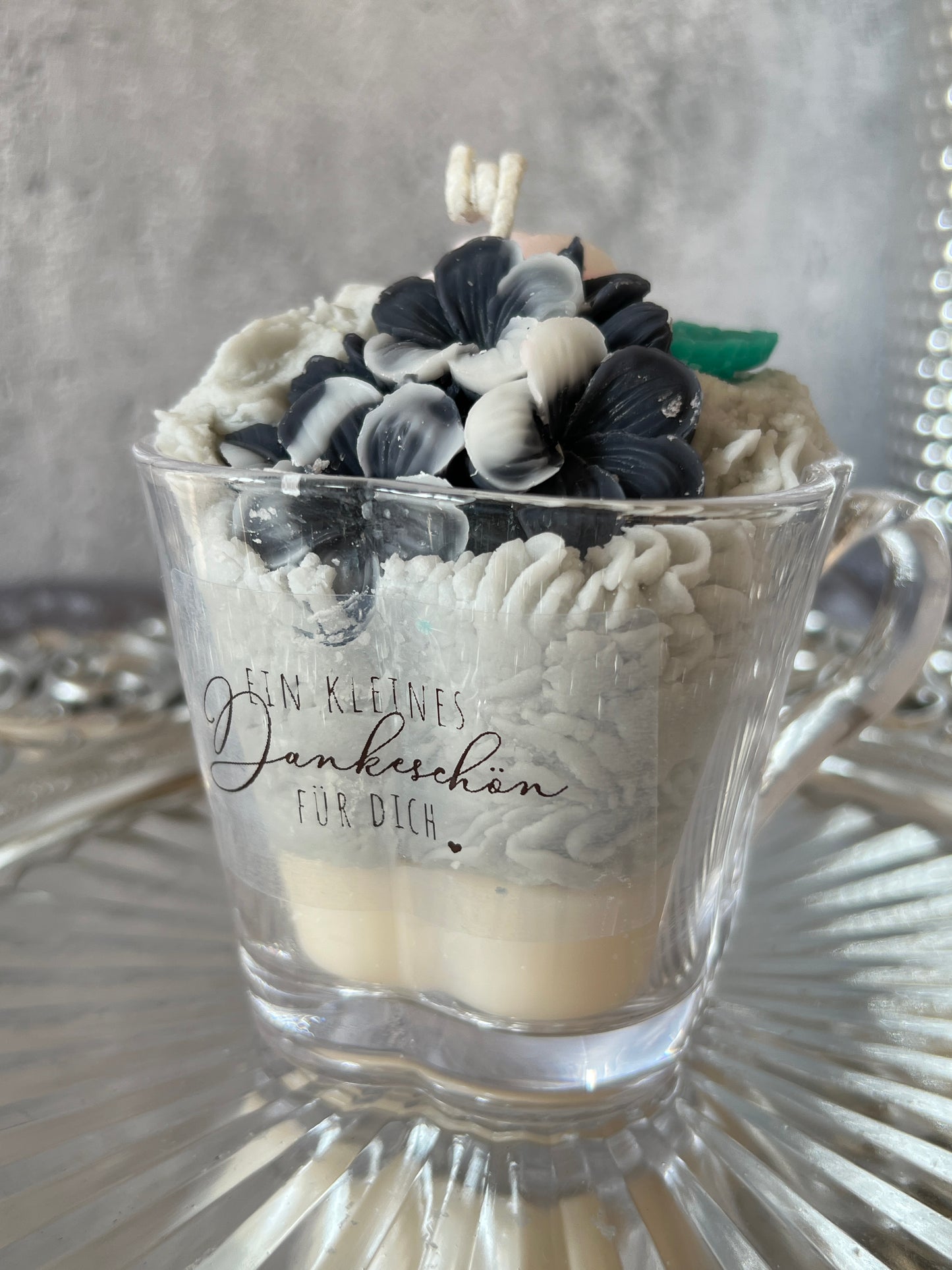 Blumenglas Flower Kerze