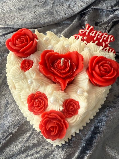 Kerzen Herz Torte