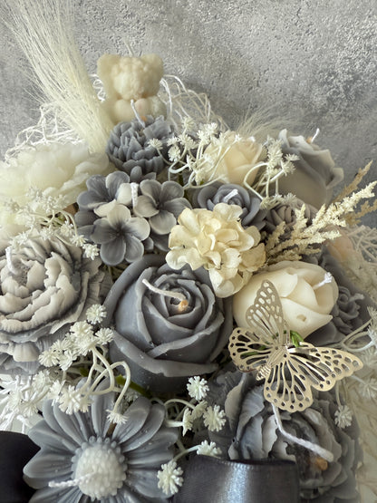 Blumen Bouquet Grey Flower Box