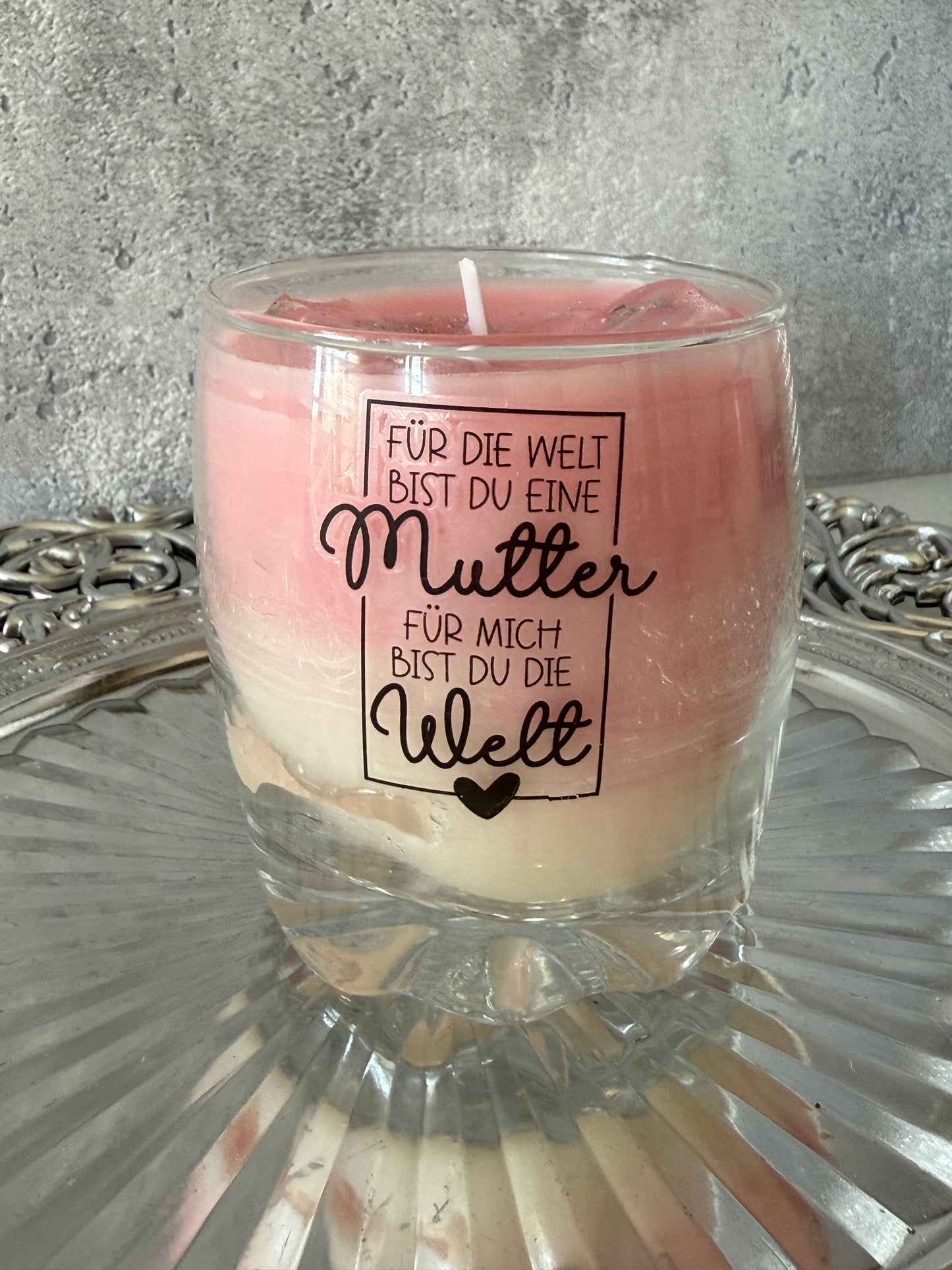 Sag' mit Kerze weiß pink Collection