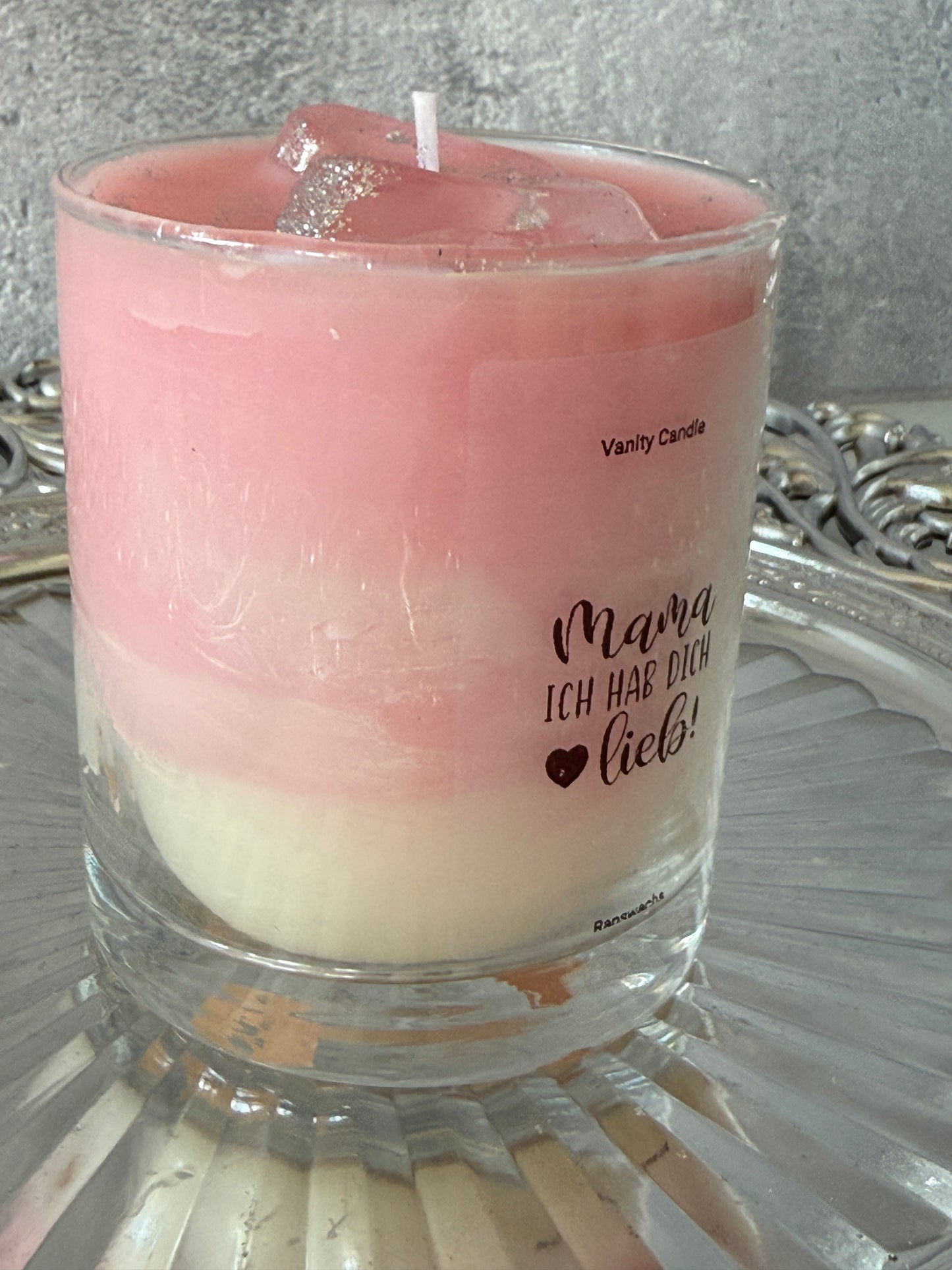 Sag' mit Kerze weiß pink Collection