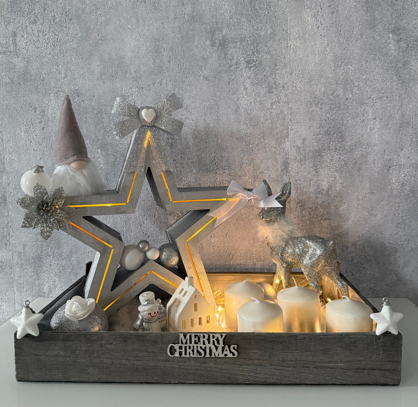 Adventskranz Stern Wichtel