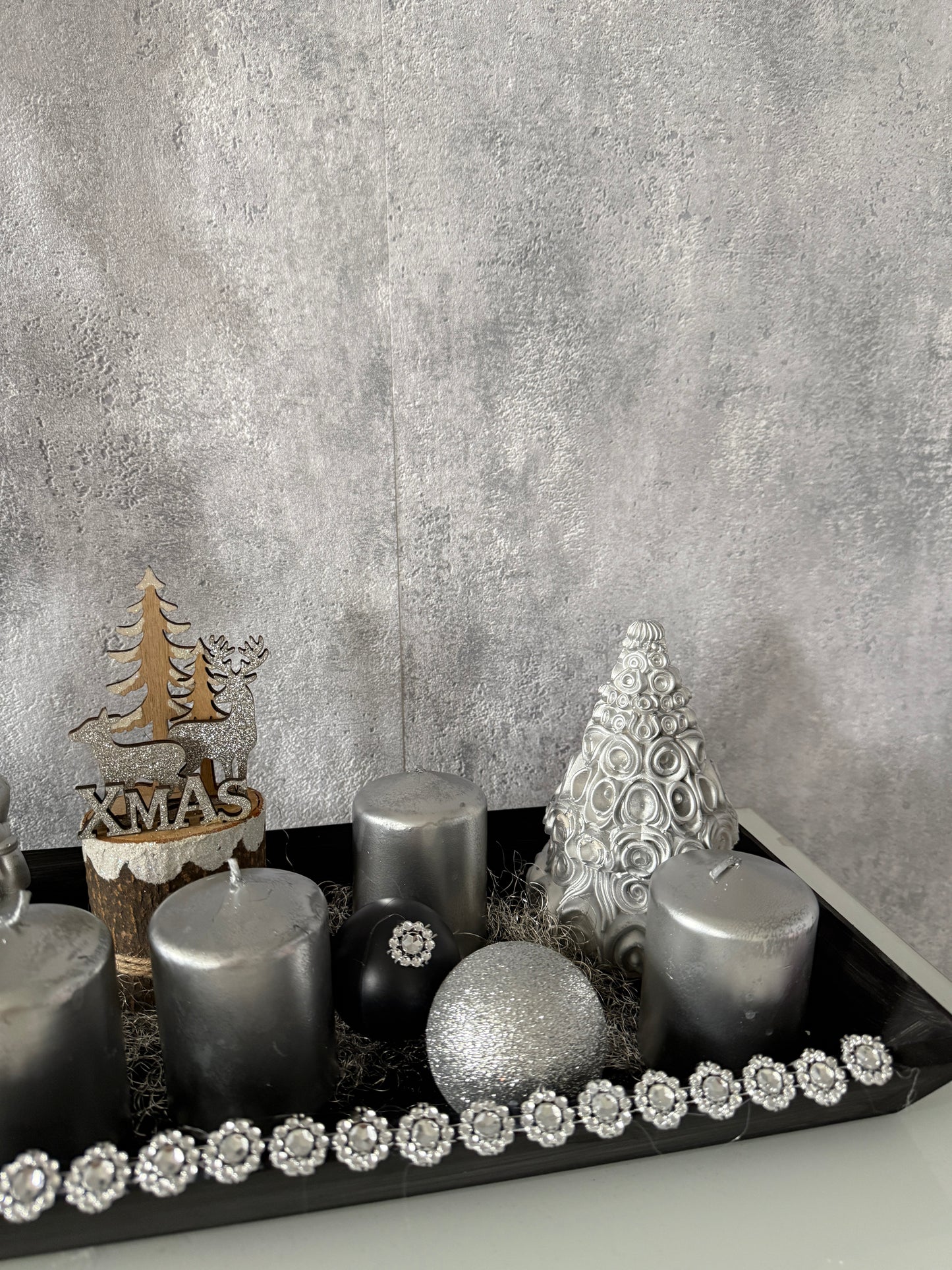 Adventskranz Glitzer