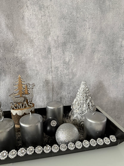 Adventskranz Glitzer