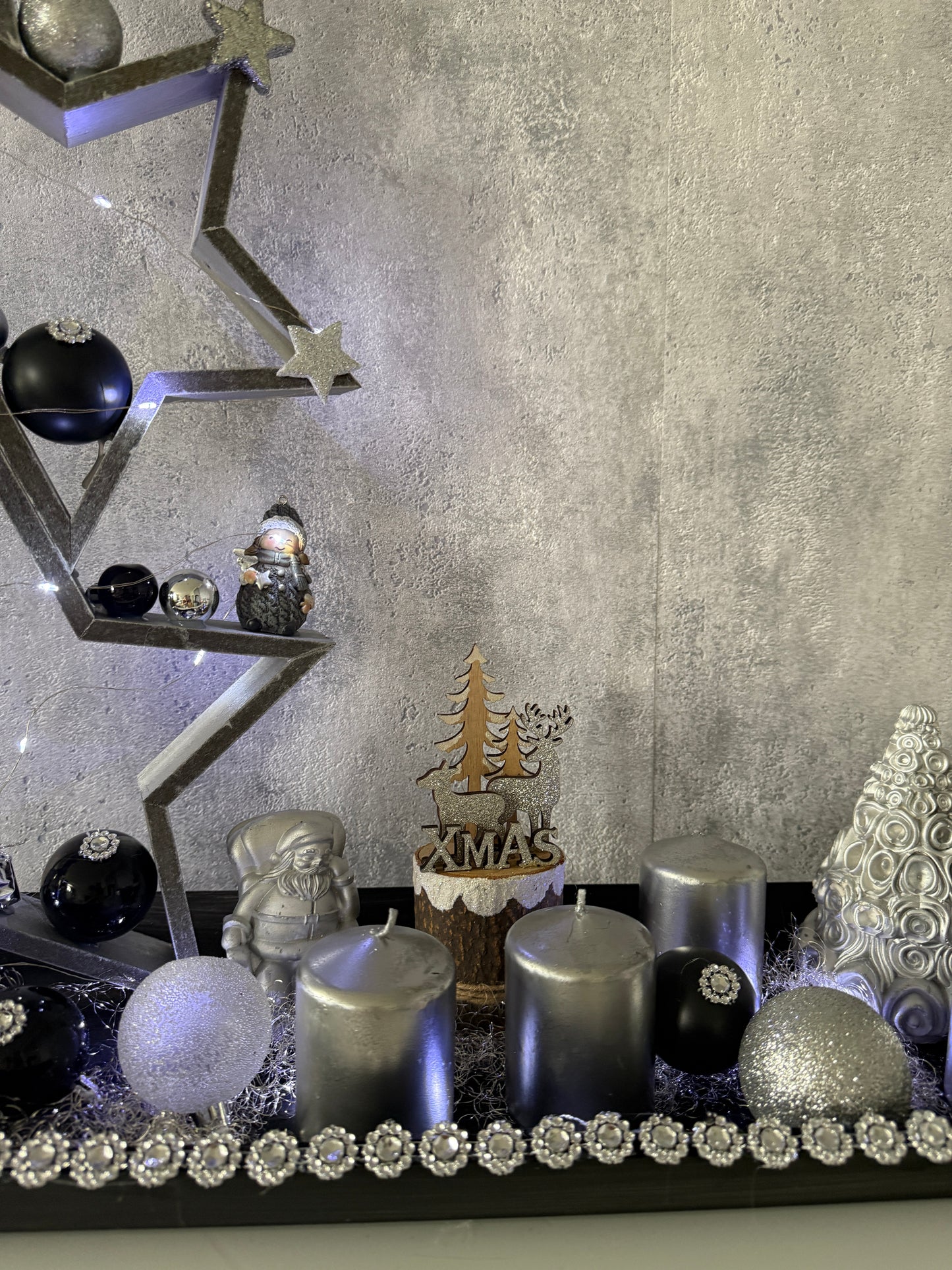 Adventskranz Glitzer