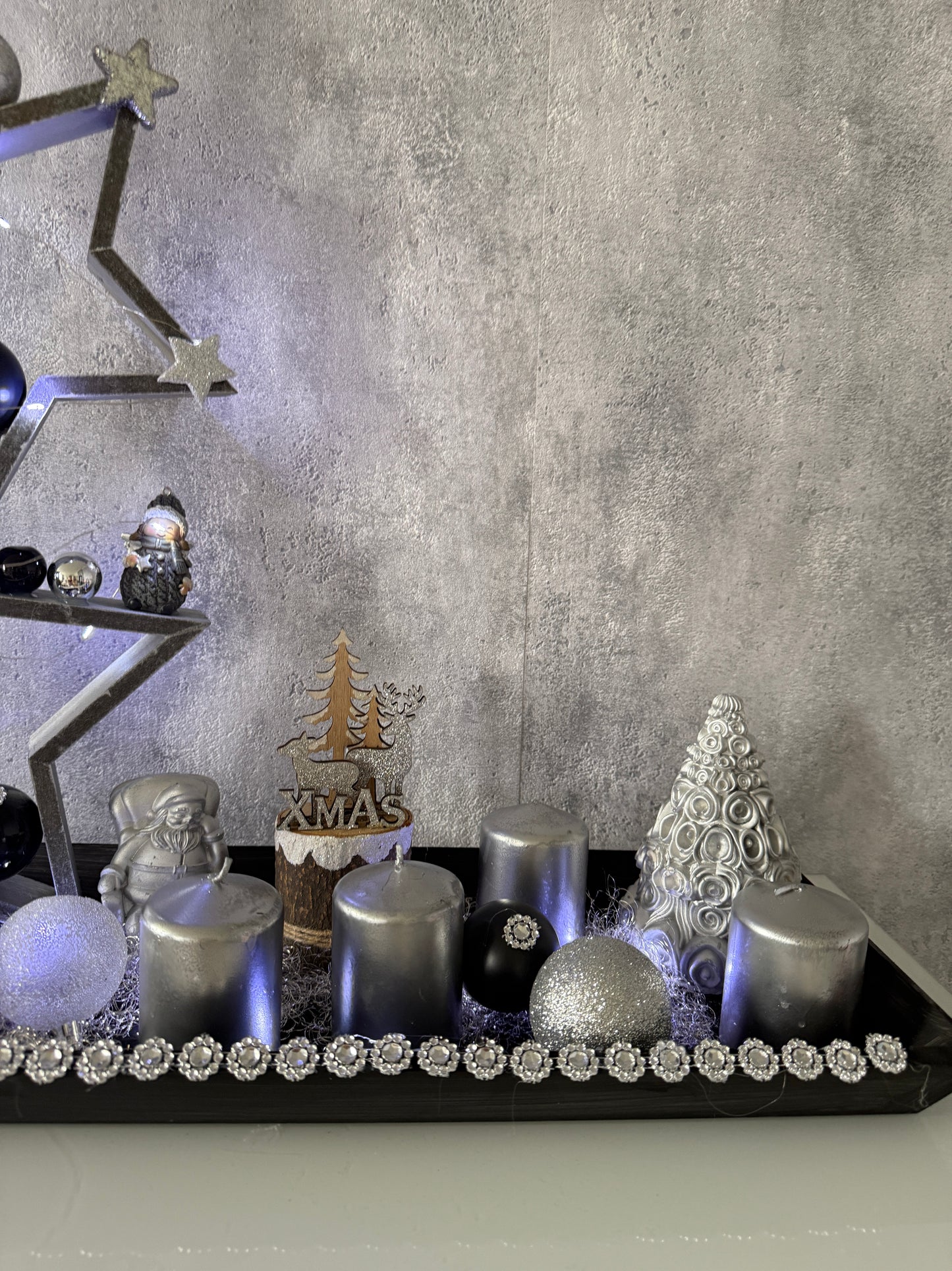 Adventskranz Glitzer