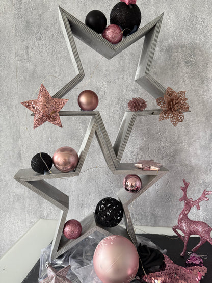 Adventskranz Star rosa