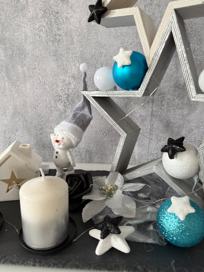 Adventskranz Star blau