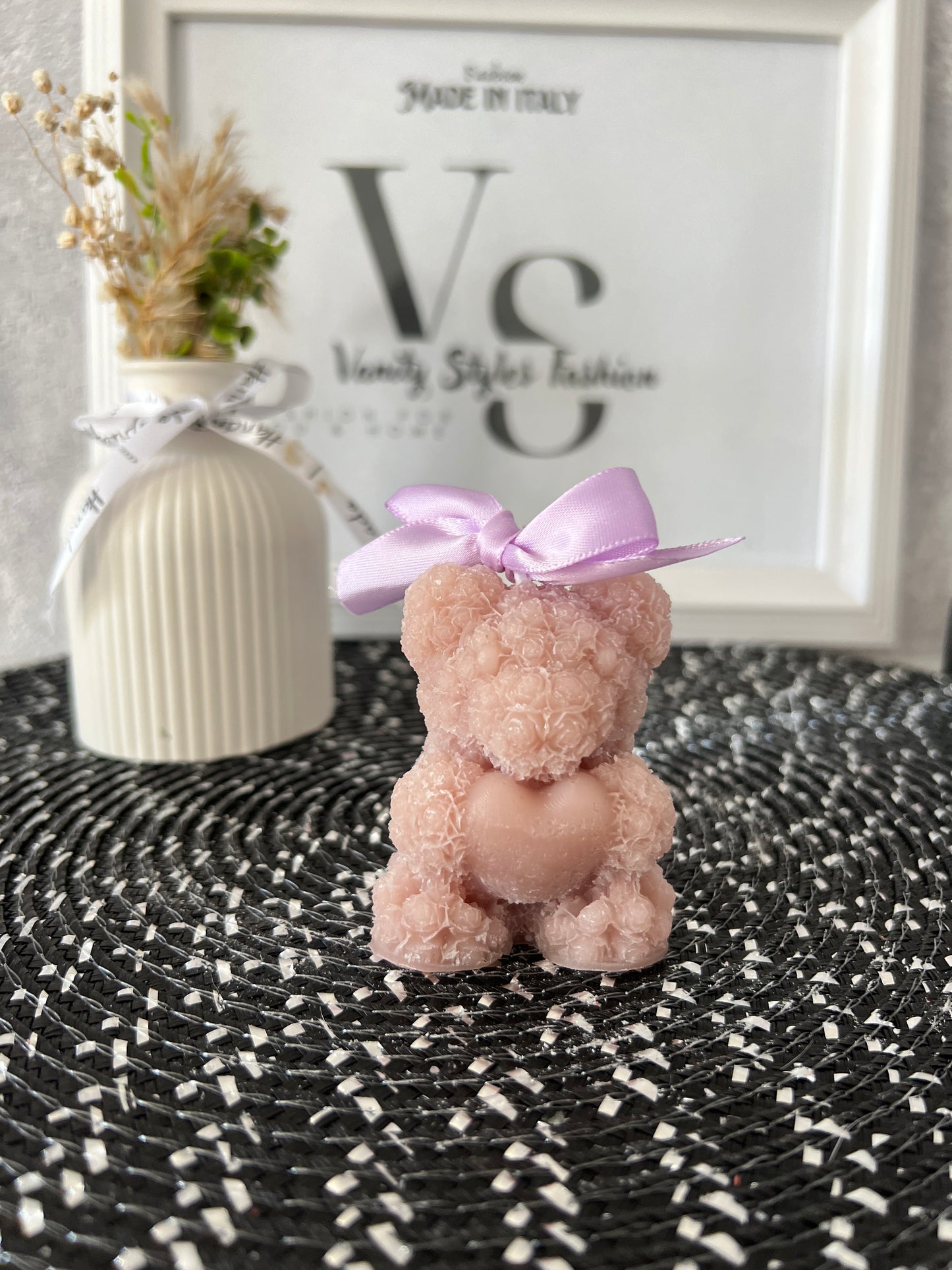 Rosenteddy Kerze klein