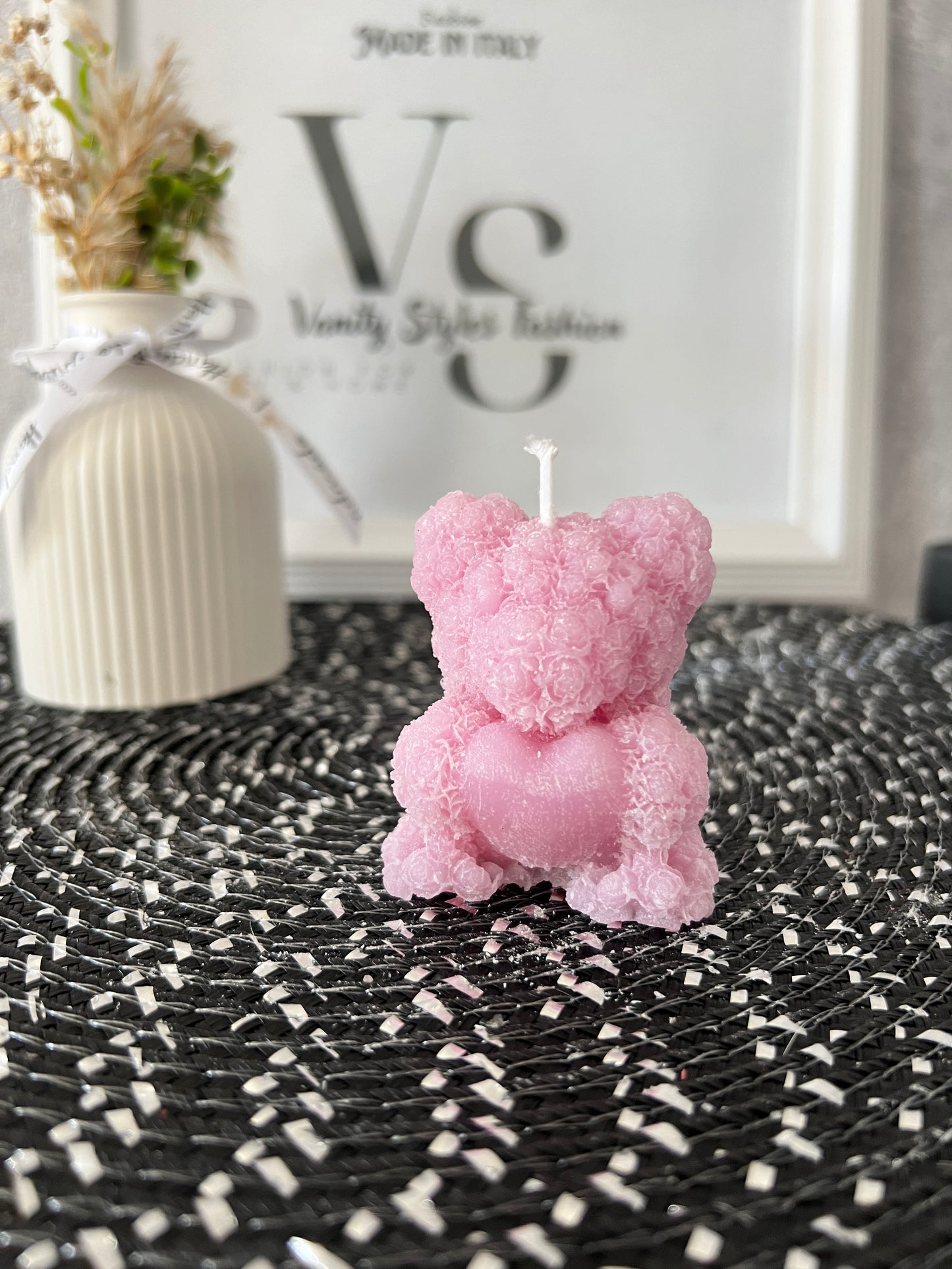 Rosenteddy Kerze klein